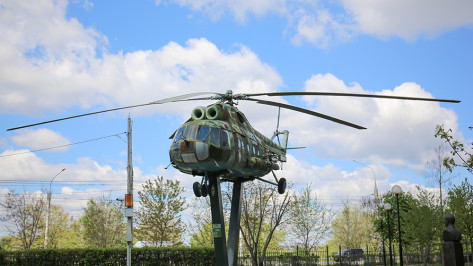 Пограничный боевой вертолет возле музея-диорамы в Воронеже обновят к 9 Мая