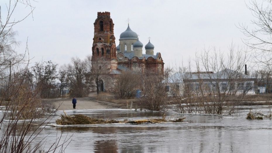 В грибановском селе Нижний Карачан разлившаяся река изолировала две сотни домов
