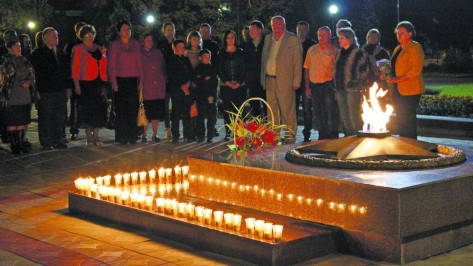 В Таловском районе в честь погибших красноармейцев зажгли «Свечу памяти»