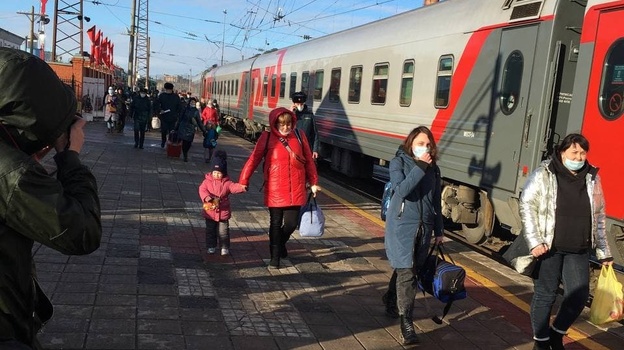В Воронеж прибыл поезд в беженцами из ЛНР и ДНР