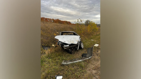 В Воронежской области 26-летний водитель на ВАЗ вылетел в кювет, опрокинулся и скончался