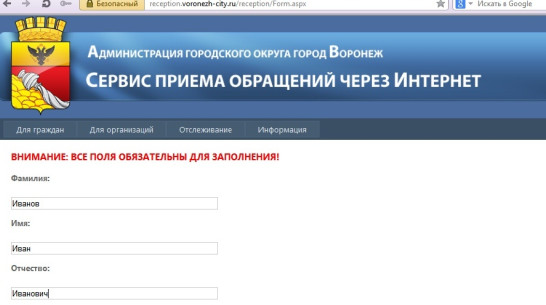 Пожаловаться на дорожные ямы и поломанные качели в Воронеже можно по Интернету     