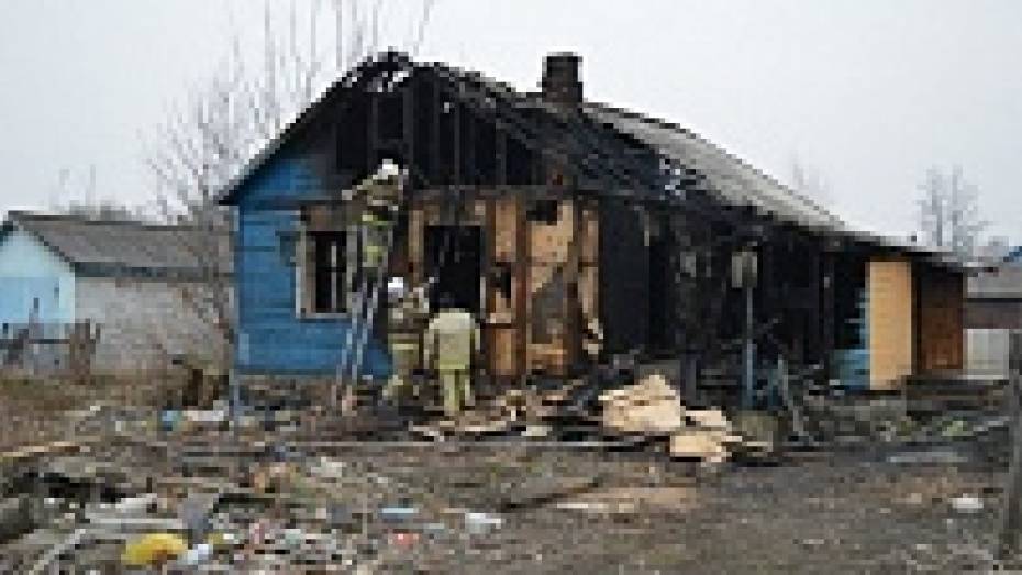 В Репьевском районе пожар оставил без крова семью с четырьмя детьми  