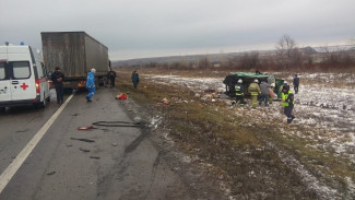 В Воронежской области столкнулись грузовик и микроавтобус: 2 погибли и 7 ранены