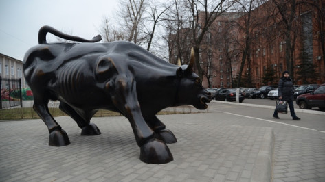 На пешеходной улице Воронежа появился памятник быку