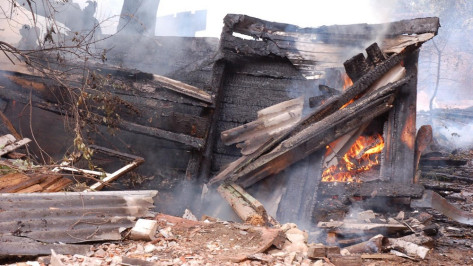 На пожаре в семилукском селе пострадала 54-летняя женщина