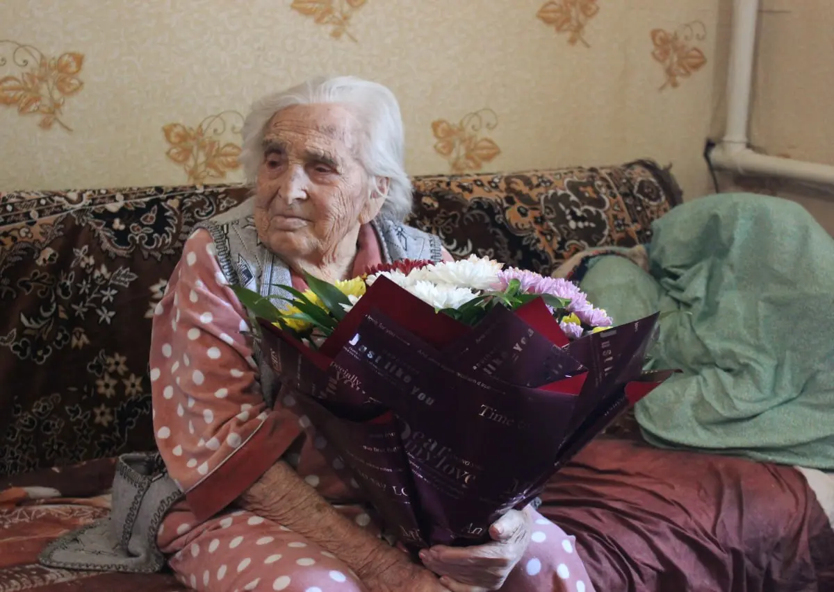 Вся семья рядом. Жительнице Воронежской области Евдокии Ляховой исполнилось  100 лет