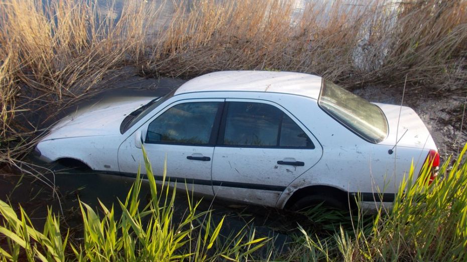 В Таловском районе Mercedes-Benz съехал в пруд