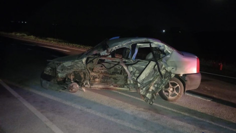 Под Воронежем Renault Logan столкнулся с грузовиком: погиб водитель