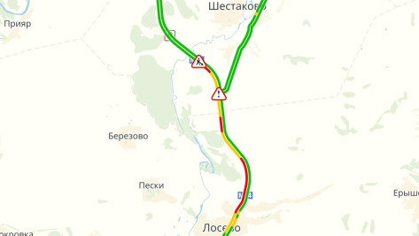 Пробка на проблемном участке трассы М-4 «Дон» под Воронежем достигла 12 км