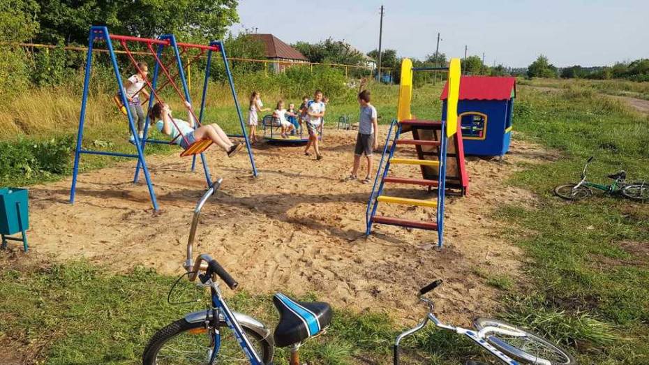 В Бобровском районе жители хутора Соколовский построили детскую площадку