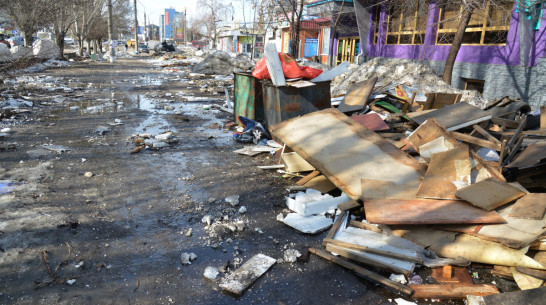 В Воронеже снесли рынок на Димитрова