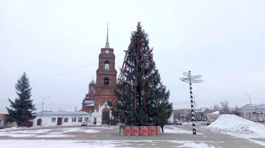 Пенсионер из села Гвазда подарил бутурлиновцам 18-метровую новогоднюю ель