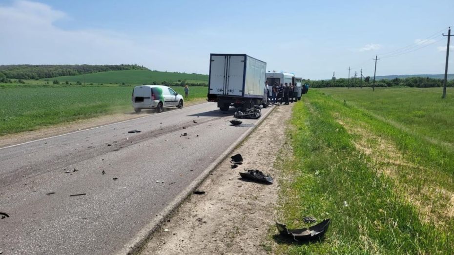 В Воронежской области 33-летний мотоциклист погиб при столкновении со встречным грузовиком