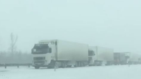 В Воронежской области из-за метели на трассе М-4 «Дон» образовалась пробка в 15 км