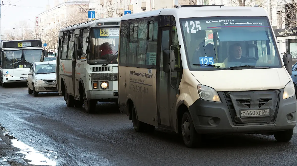 Маршрут автобуса 108а на карте Воронежа