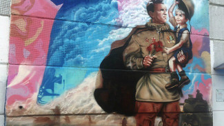 В Воронеже появились граффити с воином-освободителем