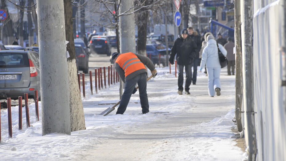 К уборке снега в Воронеже привлекут работников клининговых компаний