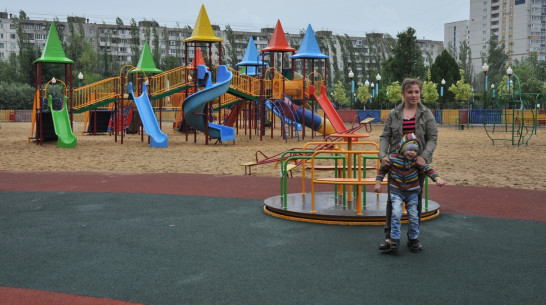 В Воронеже для детей-колясочников установили специальные качели