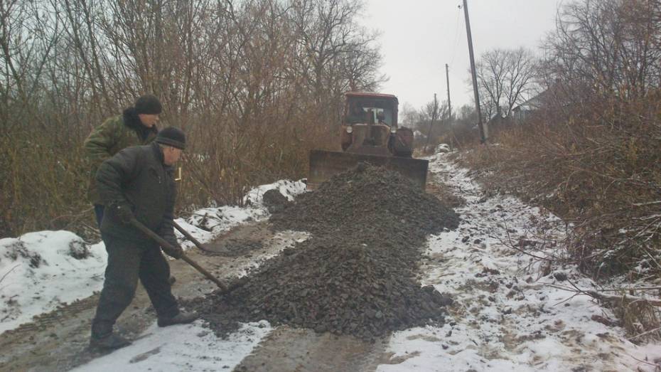 ТОСовцы нижнедевицкого села укрепили 1,5 км дороги