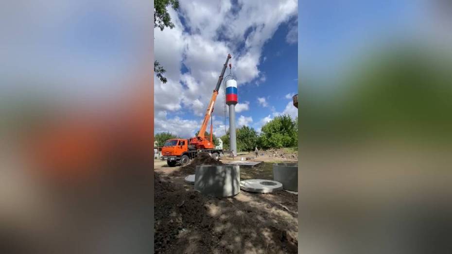 В кантемировском селе Талы установили новую водонапорную башню