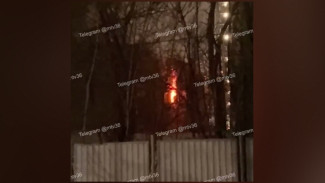 В Воронеже ночью загорелся дом в переулке Славы