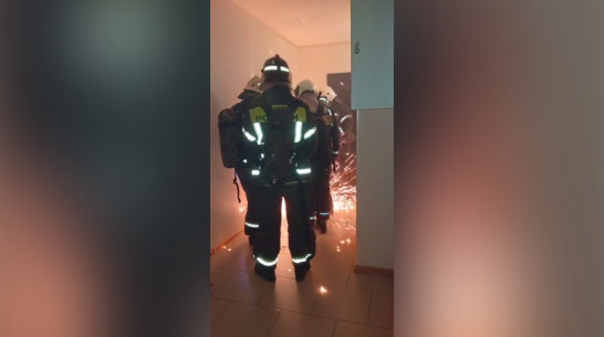 Пожарные выпилили дверь в воронежском ЖК из-за забытого на плите плова