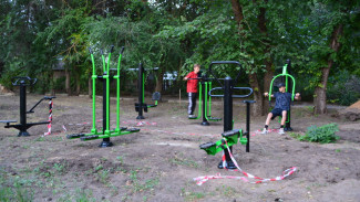 Общественники оборудовали спортплощадку в парке петропавловского села Новый Лиман