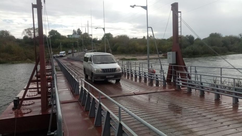 В Рамонском районе Воронежской области открыли наплавной мост через реку Дон