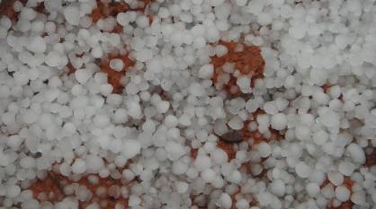 В Воронеже днем 7 апреля пошел град: видео