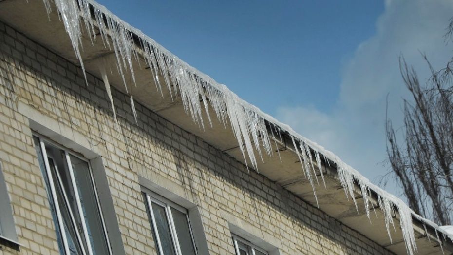 ГЖИ попросила воронежских коммунальщиков тщательнее убирать крыши домов от снега и наледи
