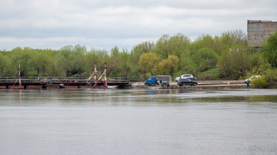 В Хохольском районе Воронежской области с 1 июля закроют движение по наплавному мосту