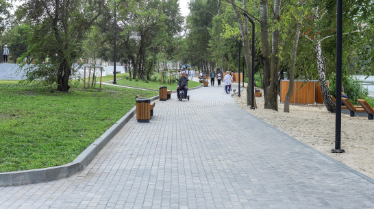 В Воронеже завершается благоустройство набережной Авиастроителей