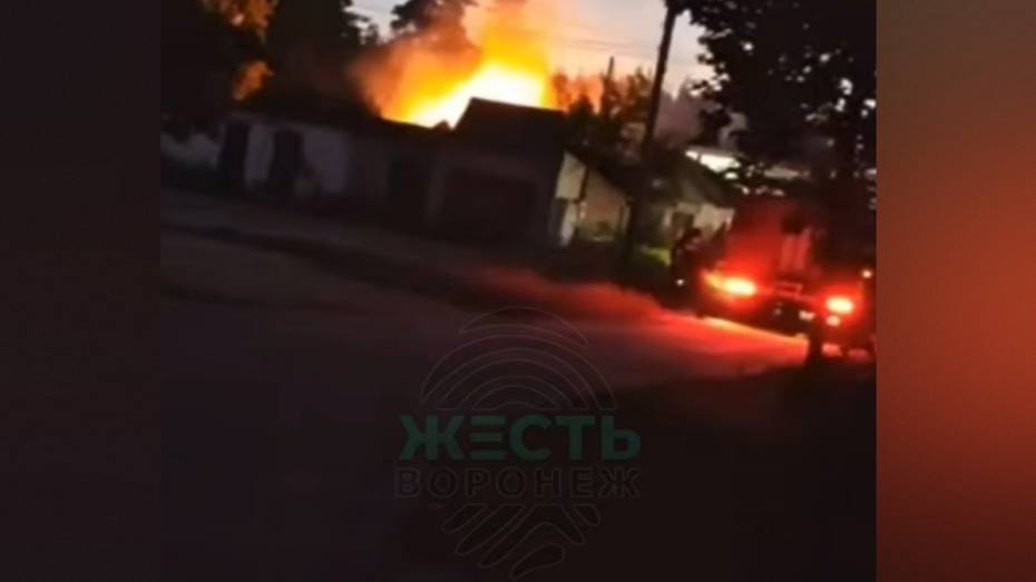 В Лисках Воронежской области ночью 19 июля вспыхнули гаражи