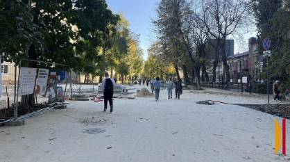 Работы по благоустройству третьего участка улицы Карла Маркса в Воронеже завершат к концу ноября
