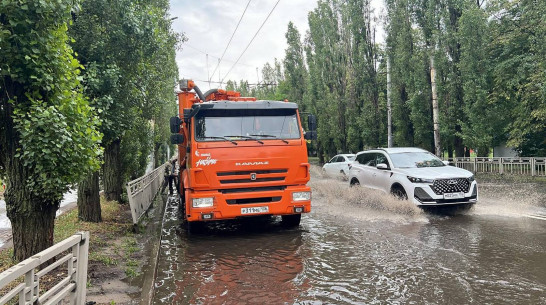 Воронежцы сообщили о затопленной после дождя улице Космонавтов