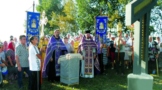 На въезде в Верхнюю Хаву появился православный крест