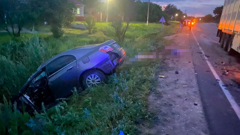 В Воронежской области столкнулись фура и Geely: погибли 2 человека