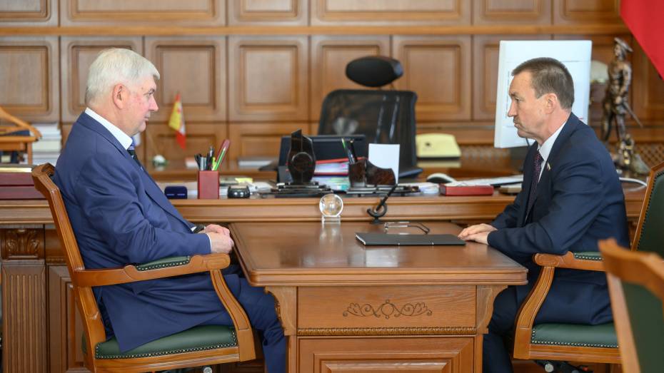 Губернатор Александр Гусев обсудил с председателем Воронежской облдумы основные направления совместной работы