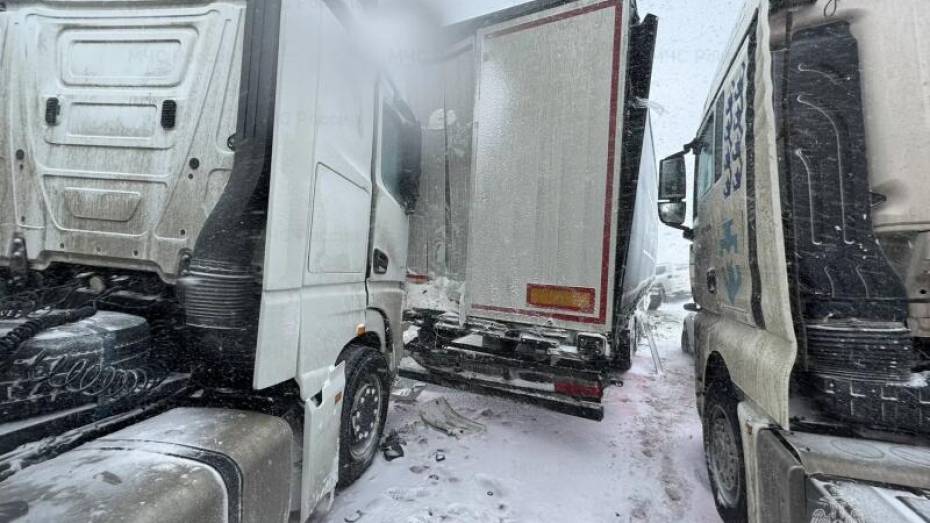 На трассе М-4 «Дон» в сторону Воронежа образовалась 10-километровая пробка из-за ДТП с фурами
