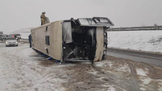 В Воронежской области перевернулся пассажирский автобус