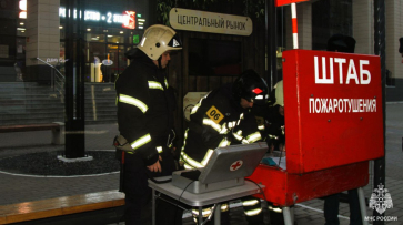 Воронежские спасатели показали, как проходили учения в ТЦ «Атмосфера»