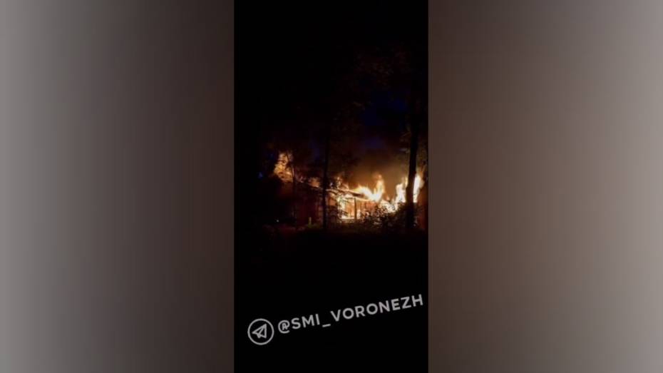 Баня сгорела в загородном клубе под Воронежем: видео