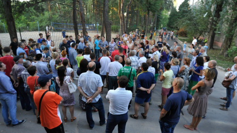 В Воронеже митинг против ледового дворца у спортшколы «Кристалл» собрал 100 человек
