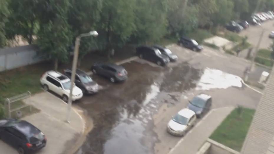 Воронежские коммунальщики 28 июля ликвидируют потоп во дворе на улице Юлюса Янониса