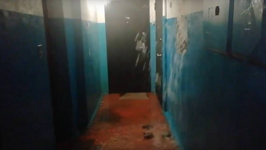 «Водопады» в подъездах двух домов сняли на видео в Воронеже