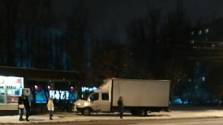 В Воронеже грузовая «Газель» врезалась в остановку «Институт искусств»