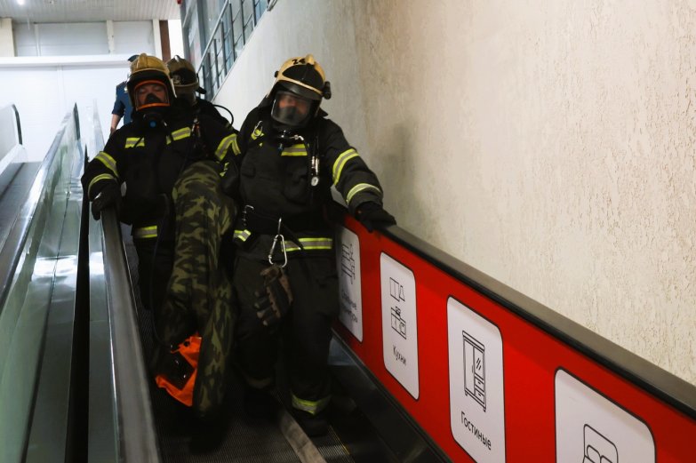 Учения МЧС на рынке 