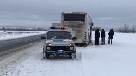 Полиция помогла пассажирам сломавшегося в Воронежской области автобуса из Москвы