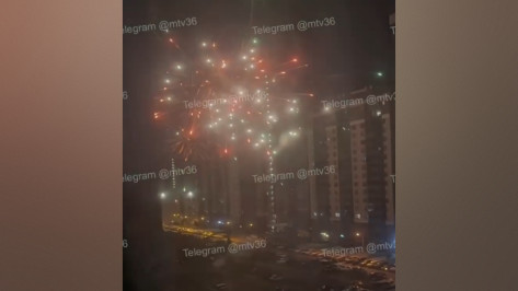 В Воронеже устроили ночной салют во время опасности атаки БПЛА: видео